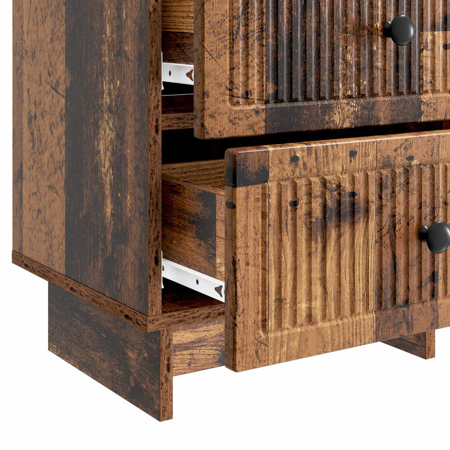 Nachtkastje 2 pcs Oud hout 43 x 34,5 x 47,5 cm Bewerkt hout