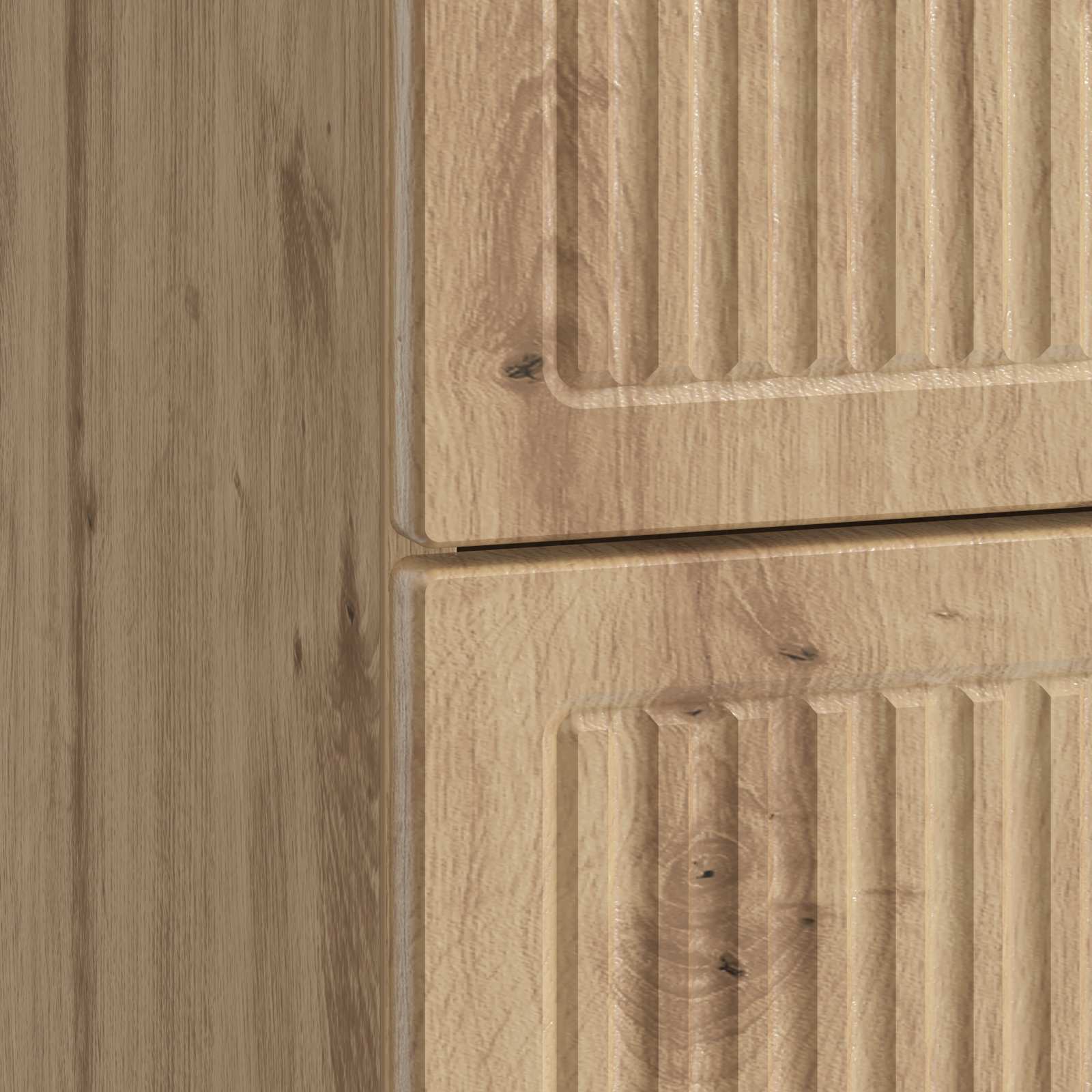 Nachtkastje Artisanaal eiken 43 x 34,5 x 47,5 cm Bewerkt hout