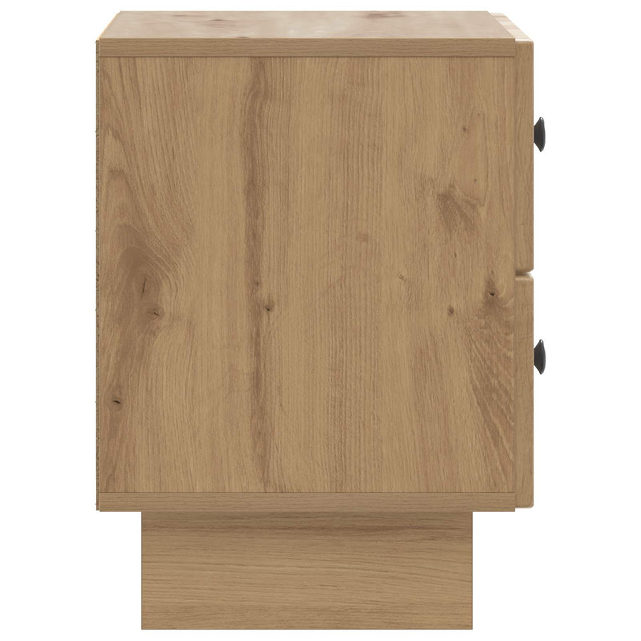 Nachtkastje Artisanaal eiken 43 x 34,5 x 47,5 cm Bewerkt hout
