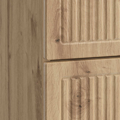 Nachtkastje met lade 2 pcs Artisanaal eiken 43 x 34,5 x 47,5 cm