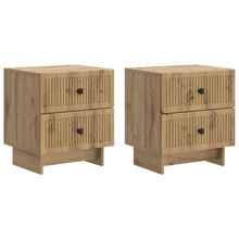 Nachtkastje met lade 2 pcs Artisanaal eiken 43 x 34,5 x 47,5 cm