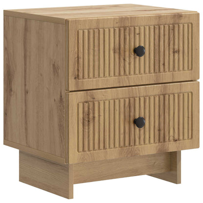 Nachtkastje met lade 2 pcs Artisanaal eiken 43 x 34,5 x 47,5 cm
