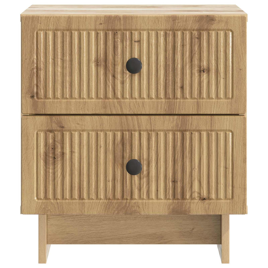 Nachtkastje met lade 2 pcs Artisanaal eiken 43 x 34,5 x 47,5 cm