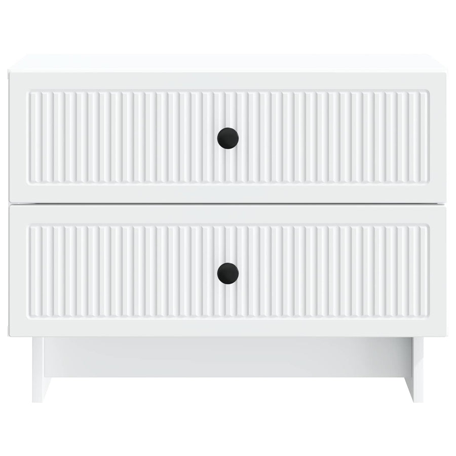 Nachtkastje met lade Wit 62 x 34,5 x 47,5 cm Bewerkt hout
