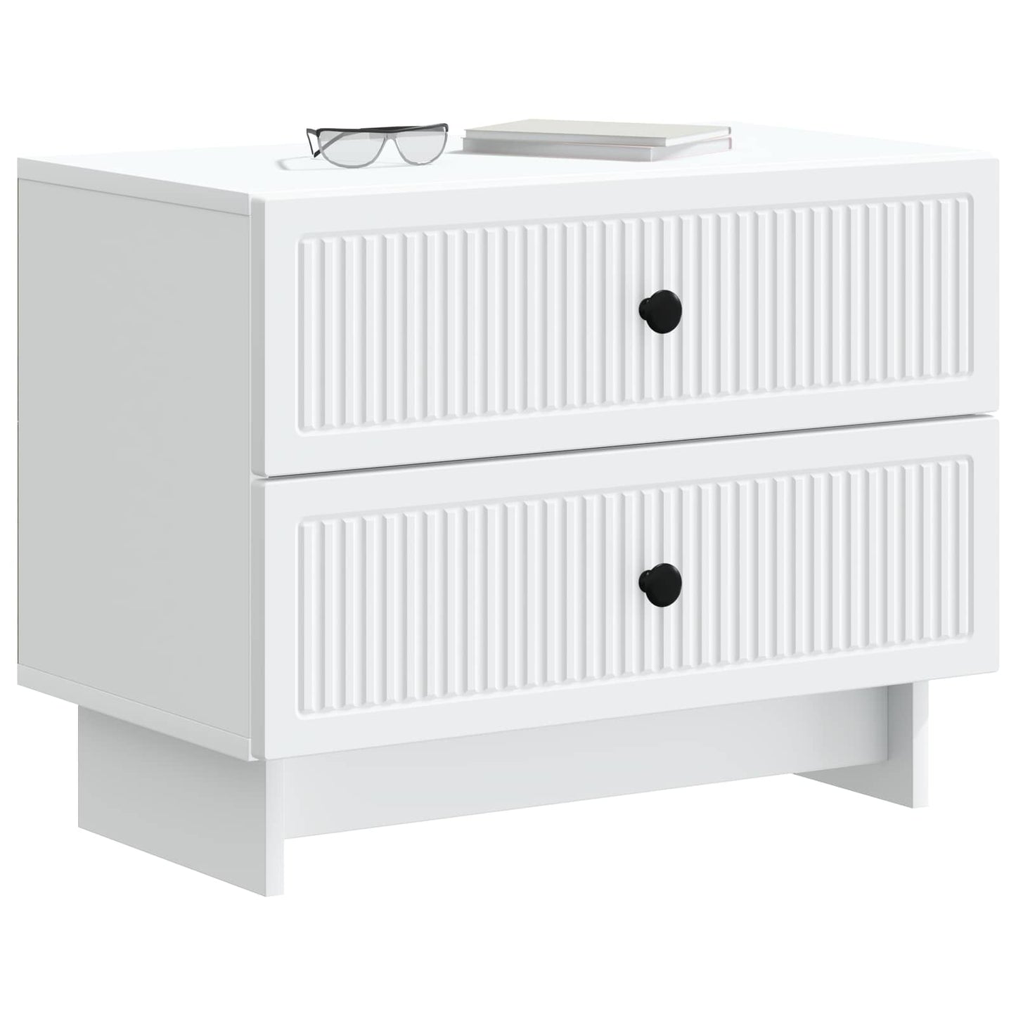 Nachtkastje met lade Wit 62 x 34,5 x 47,5 cm Bewerkt hout