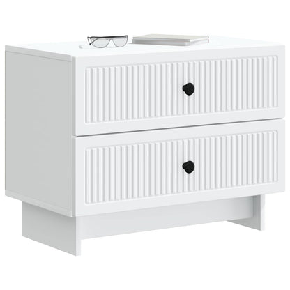 Nachtkastje met lade Wit 62 x 34,5 x 47,5 cm Bewerkt hout
