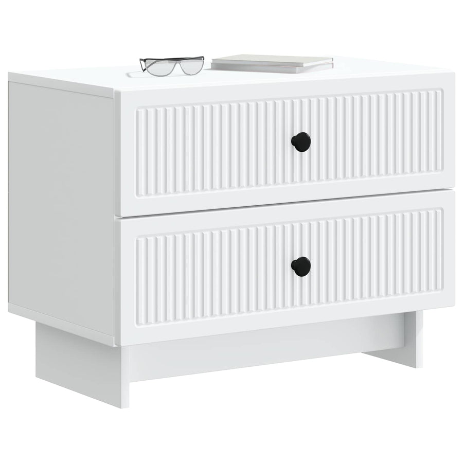 Nachtkastje met lade Wit 62 x 34,5 x 47,5 cm Bewerkt hout