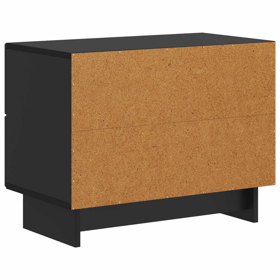 Nachtkastje met lade Zwart 62 x 34,5 x 47,5 cm Bewerkt hout