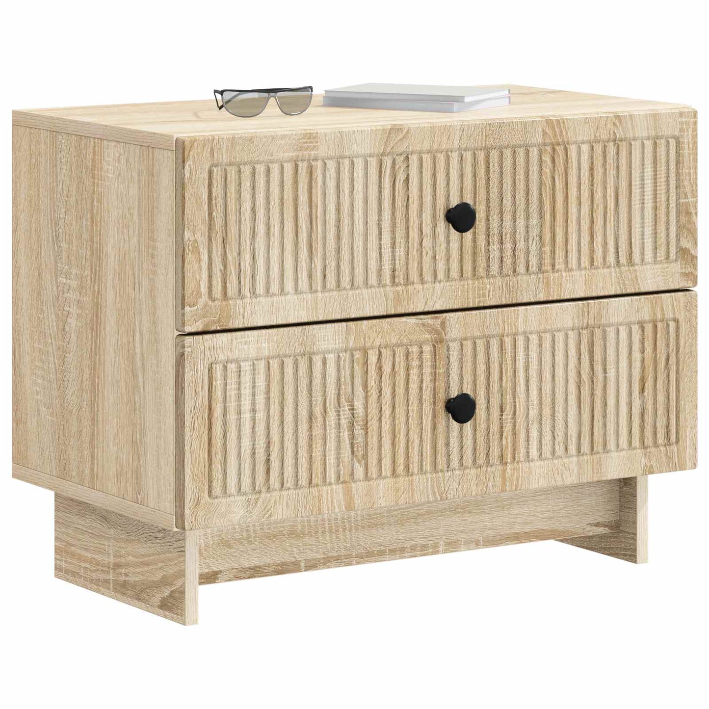 Nachtkastje Sonoma Eiken 62 x 34,5 x 47,5 cm Bewerkt hout