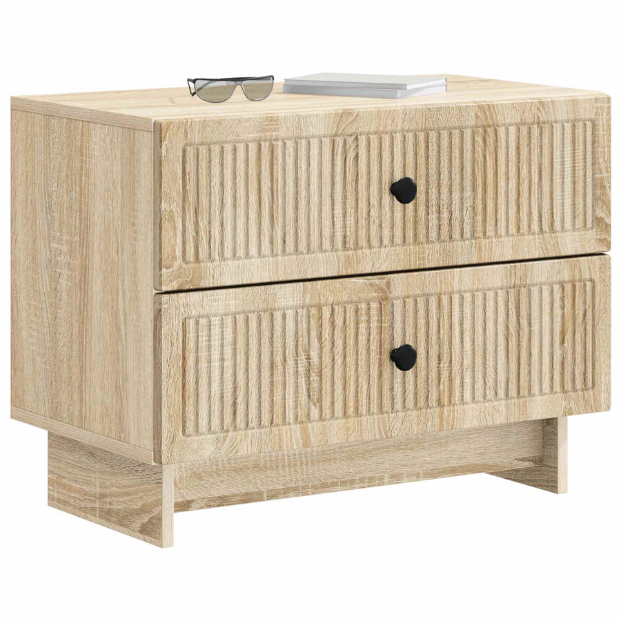 Nachtkastje Sonoma Eiken 62 x 34,5 x 47,5 cm Bewerkt hout
