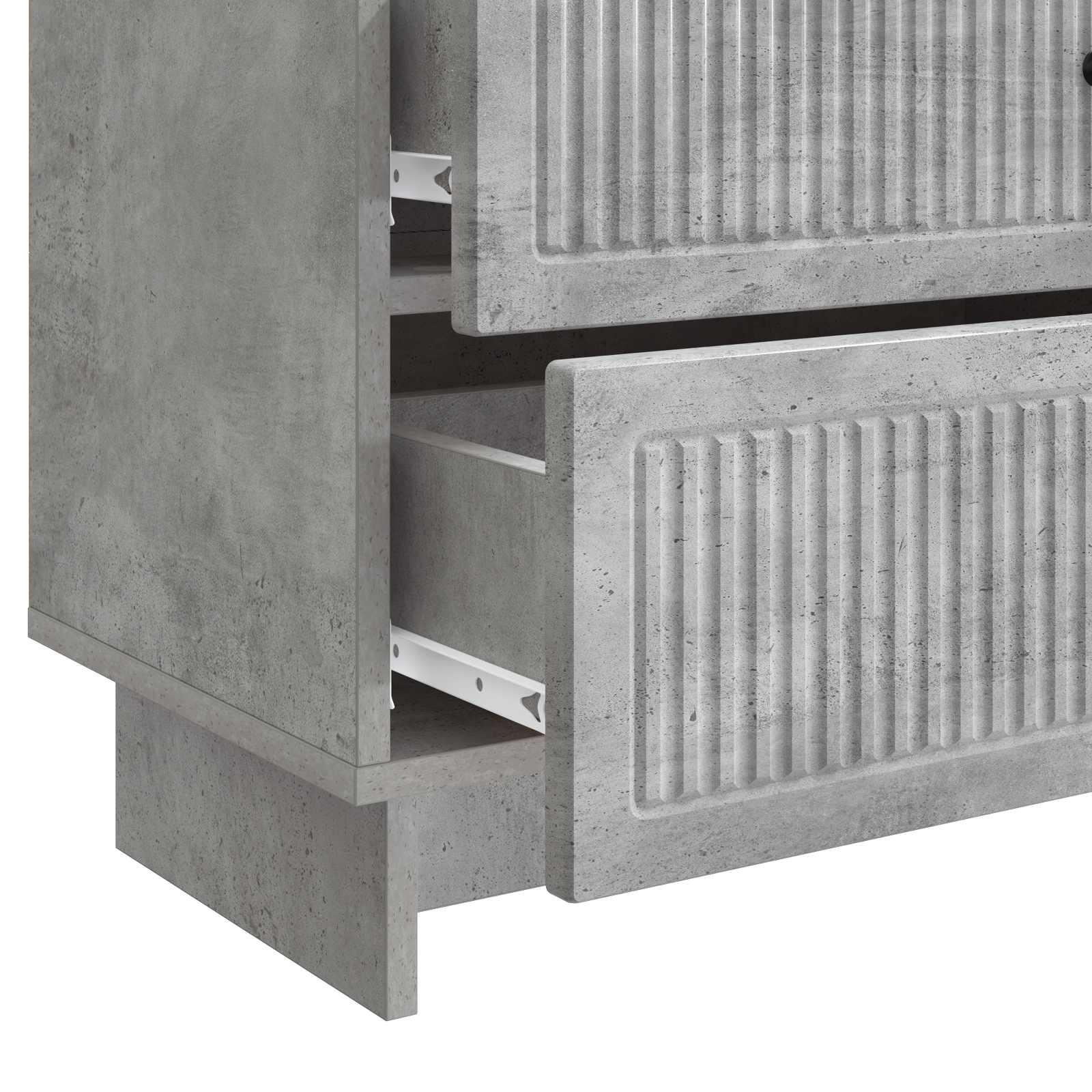 Nachtkastje Betongrijs 62 x 34,5 x 47,5 cm Bewerkt hout