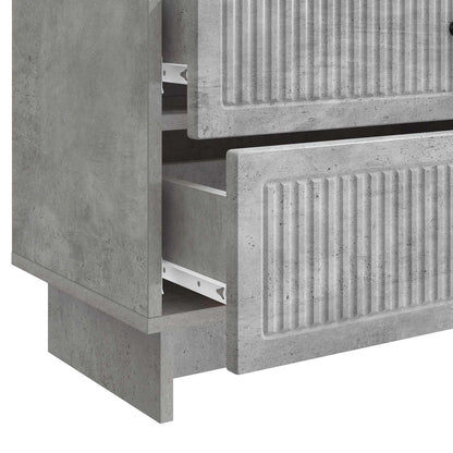 Nachtkastje Betongrijs 62 x 34,5 x 47,5 cm Bewerkt hout