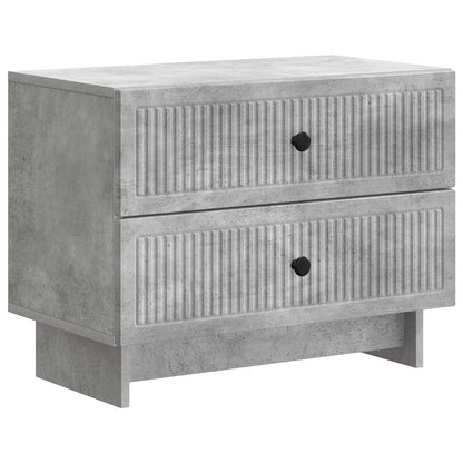 Nachtkastje Betongrijs 62 x 34,5 x 47,5 cm Bewerkt hout