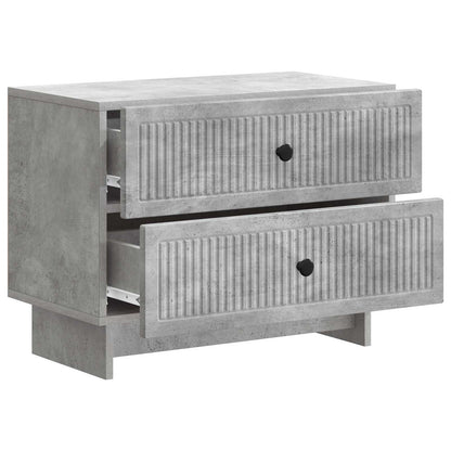 Nachtkastje Betongrijs 62 x 34,5 x 47,5 cm Bewerkt hout