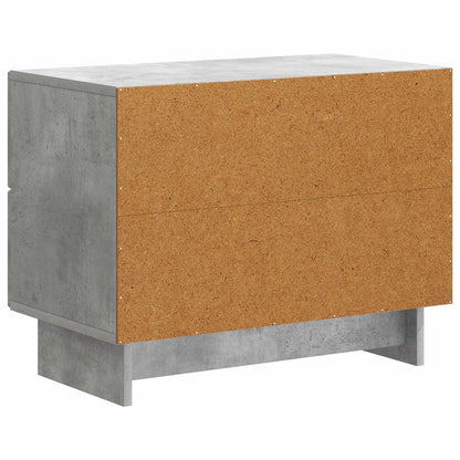 Nachtkastje Betongrijs 62 x 34,5 x 47,5 cm Bewerkt hout