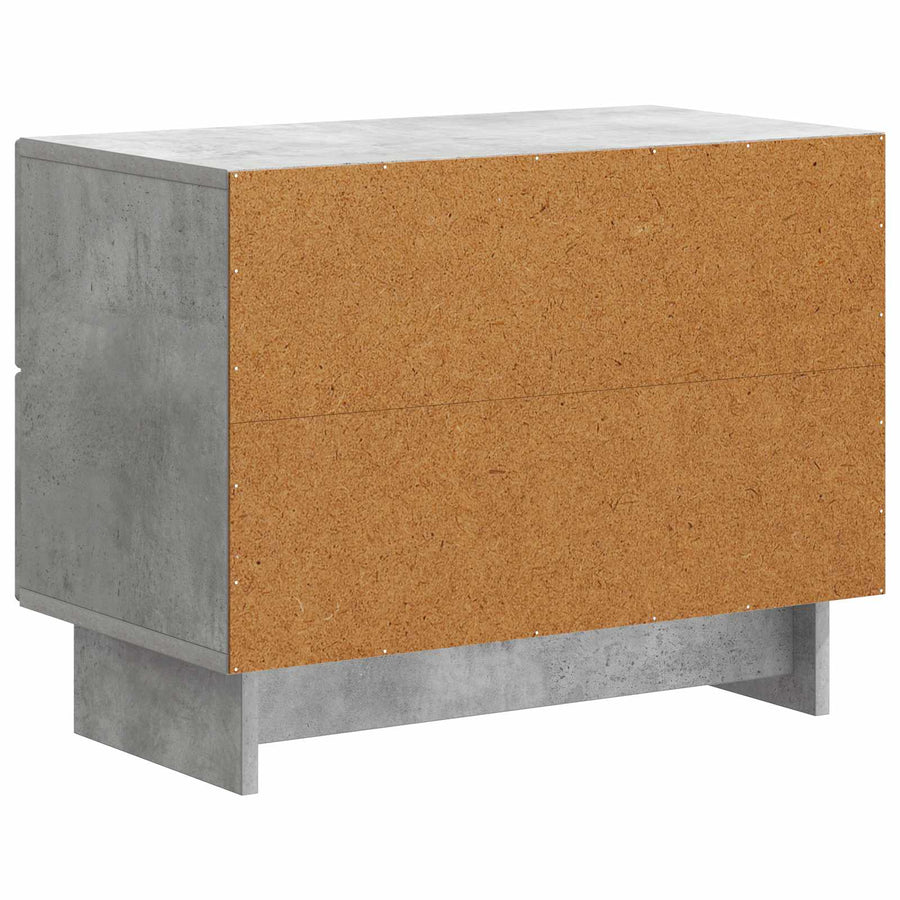 Nachtkastje Betongrijs 62 x 34,5 x 47,5 cm Bewerkt hout
