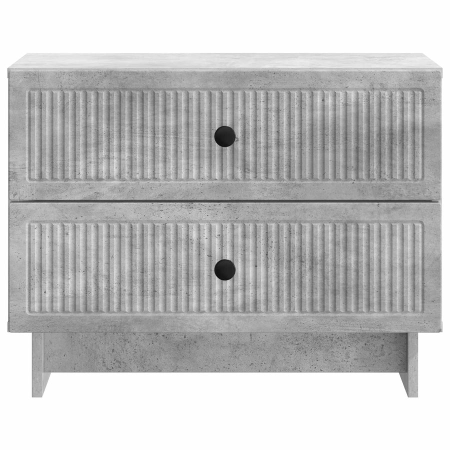 Nachtkastje Betongrijs 62 x 34,5 x 47,5 cm Bewerkt hout