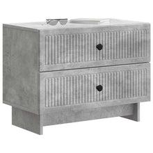 Nachtkastje Betongrijs 62 x 34,5 x 47,5 cm Bewerkt hout