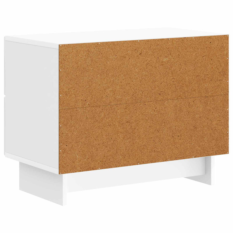 Nachtkastje Hoogglans Wit 62 x 34,5 x 47,5 cm Bewerkt hout
