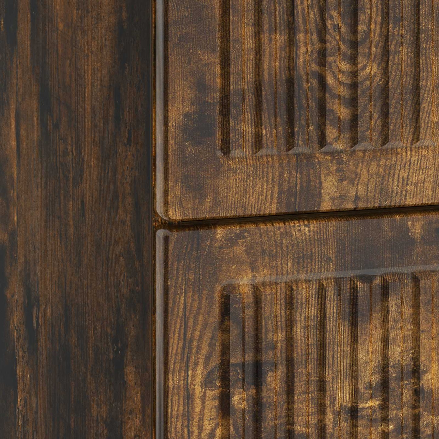 Nachtkastje Gerookt eiken 62 x 34,5 x 47,5 cm Bewerkt hout