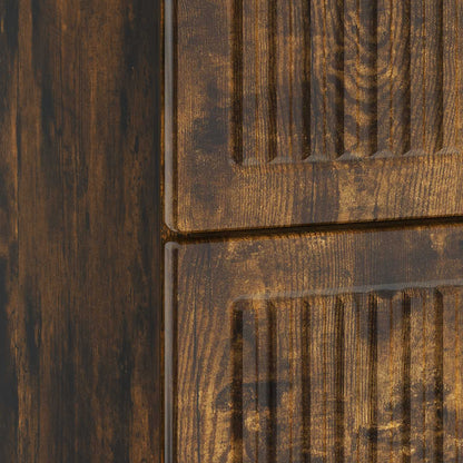 Nachtkastje Gerookt eiken 62 x 34,5 x 47,5 cm Bewerkt hout