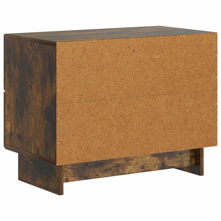 Nachtkastje Gerookt eiken 62 x 34,5 x 47,5 cm Bewerkt hout