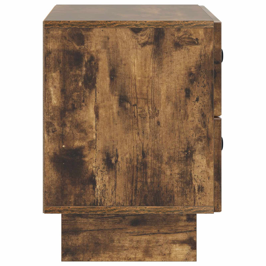 Nachtkastje Gerookt eiken 62 x 34,5 x 47,5 cm Bewerkt hout