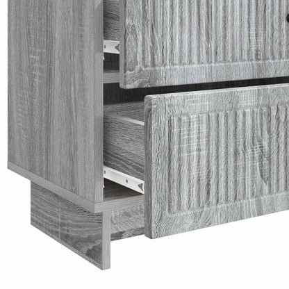 Nachtkastje Grijs sonoma 62 x 34,5 x 47,5 cm Bewerkt hout
