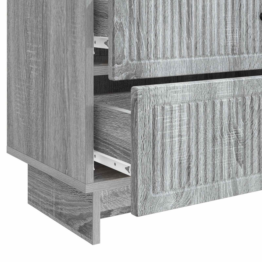 Nachtkastje Grijs sonoma 62 x 34,5 x 47,5 cm Bewerkt hout