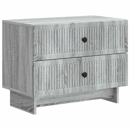Nachtkastje Grijs sonoma 62 x 34,5 x 47,5 cm Bewerkt hout