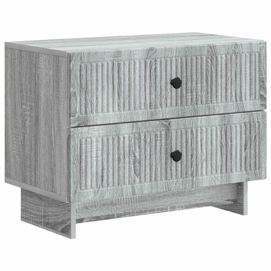 Nachtkastje Grijs sonoma 62 x 34,5 x 47,5 cm Bewerkt hout