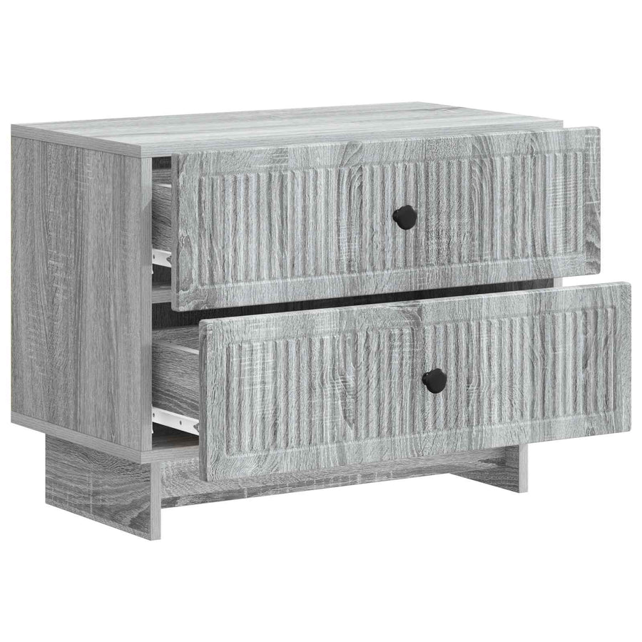 Nachtkastje Grijs sonoma 62 x 34,5 x 47,5 cm Bewerkt hout