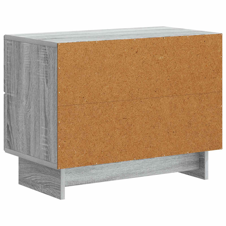 Nachtkastje Grijs sonoma 62 x 34,5 x 47,5 cm Bewerkt hout