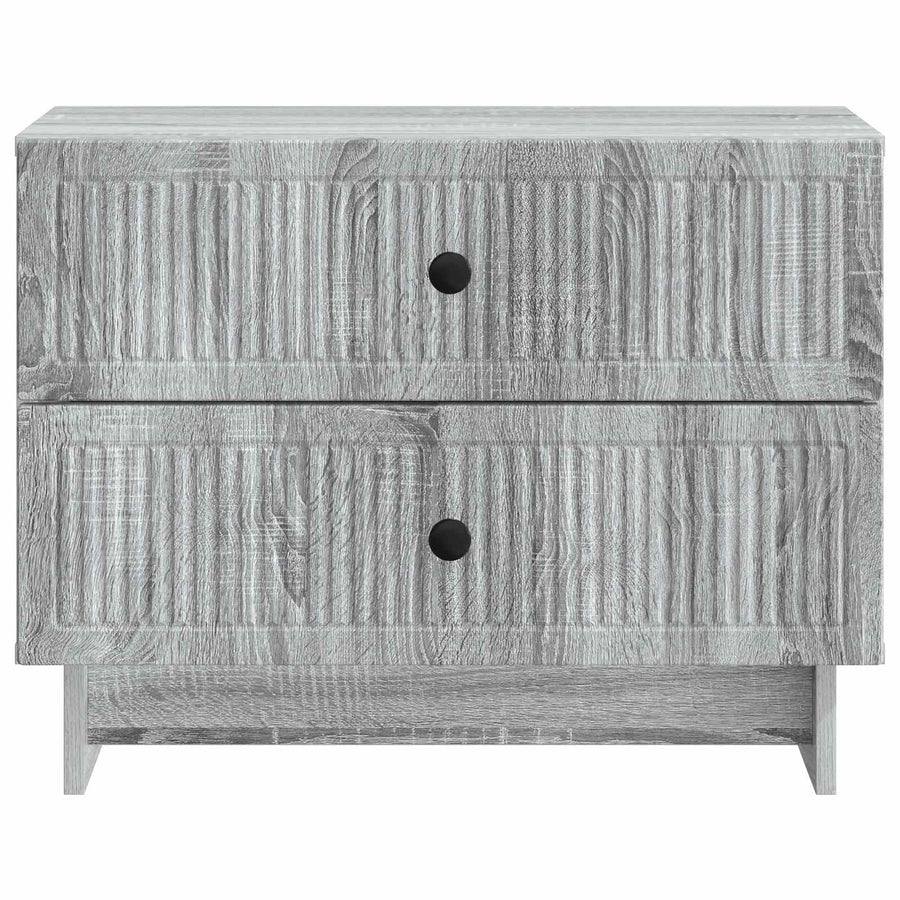 Nachtkastje Grijs sonoma 62 x 34,5 x 47,5 cm Bewerkt hout