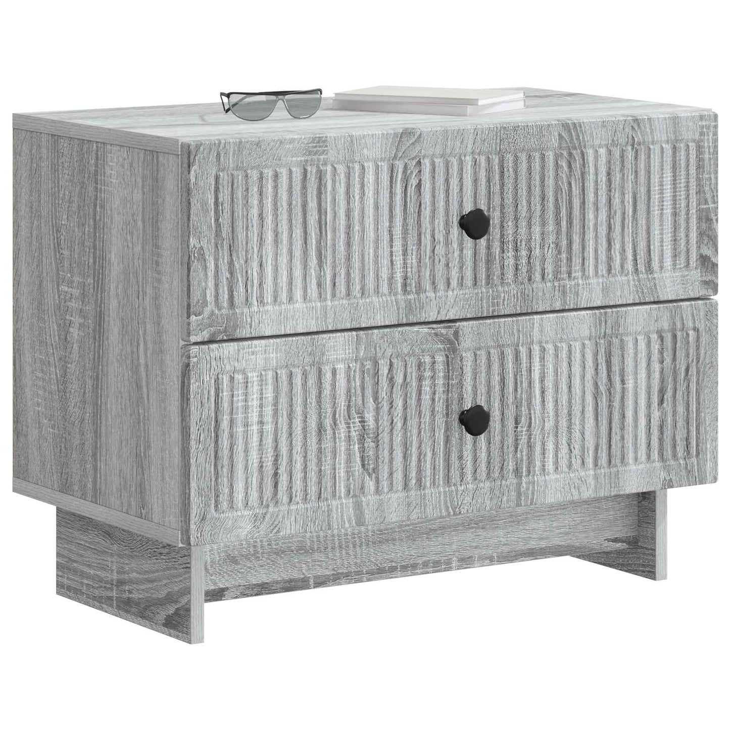 Nachtkastje Grijs sonoma 62 x 34,5 x 47,5 cm Bewerkt hout