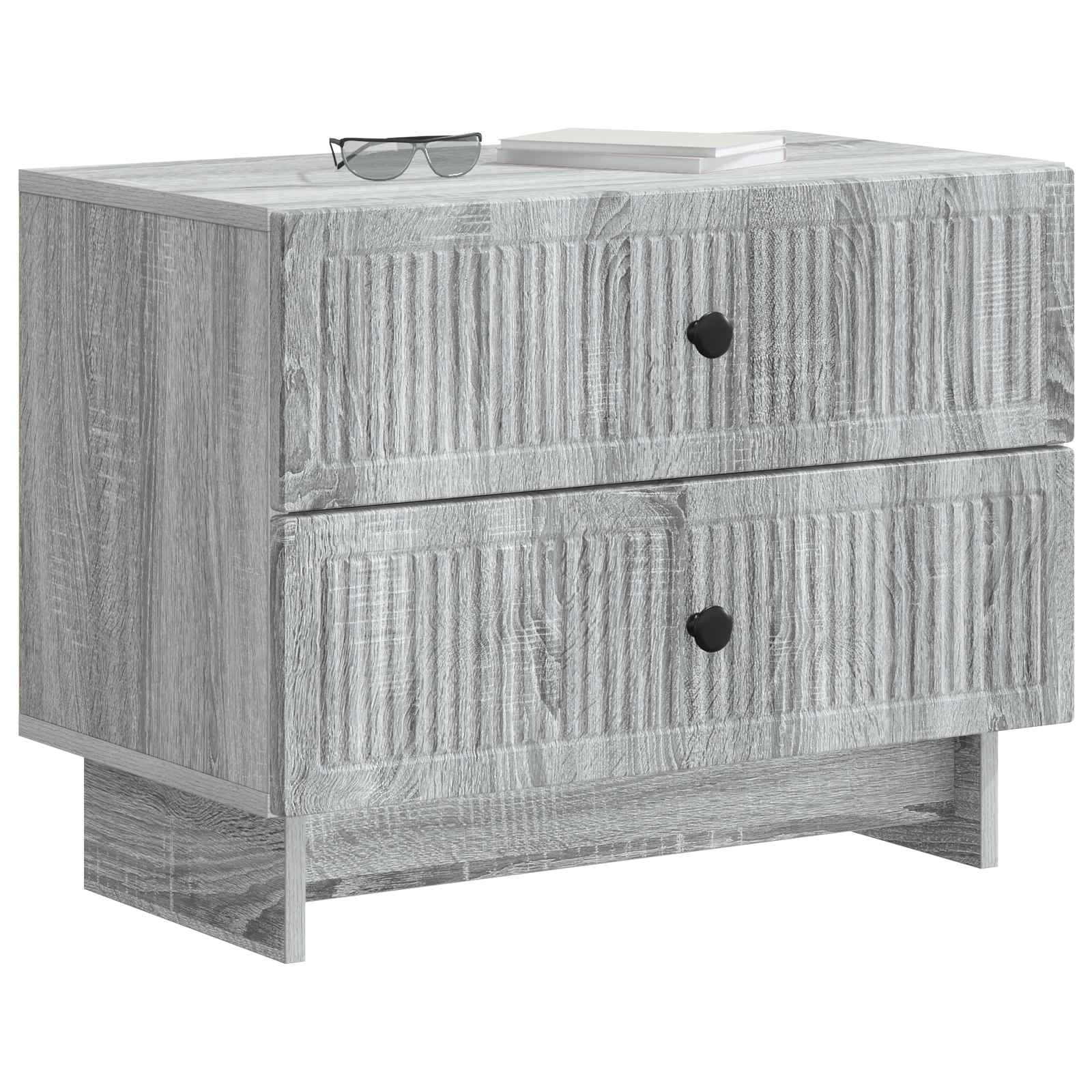 Nachtkastje Grijs sonoma 62 x 34,5 x 47,5 cm Bewerkt hout
