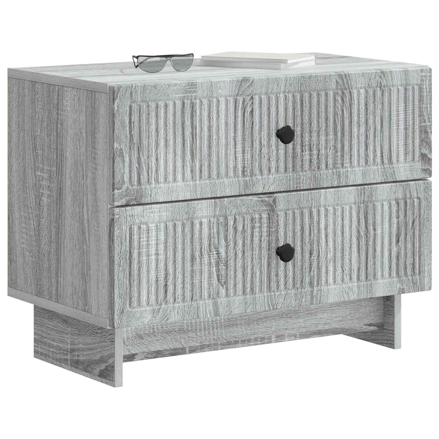 Nachtkastje Grijs sonoma 62 x 34,5 x 47,5 cm Bewerkt hout