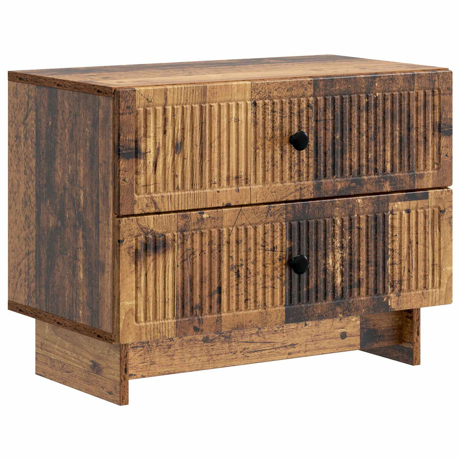 Nachtkastje met lade Oud hout 62 x 34,5 x 47,5 cm Bewerkt hout