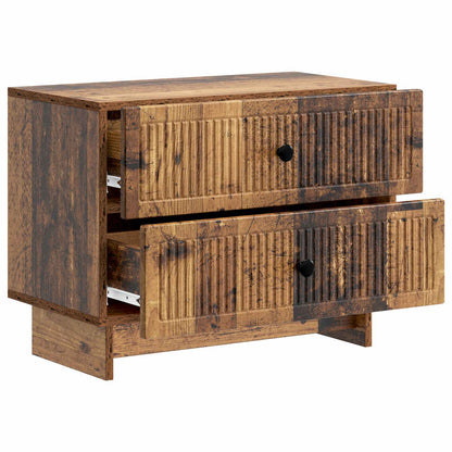 Nachtkastje met lade Oud hout 62 x 34,5 x 47,5 cm Bewerkt hout