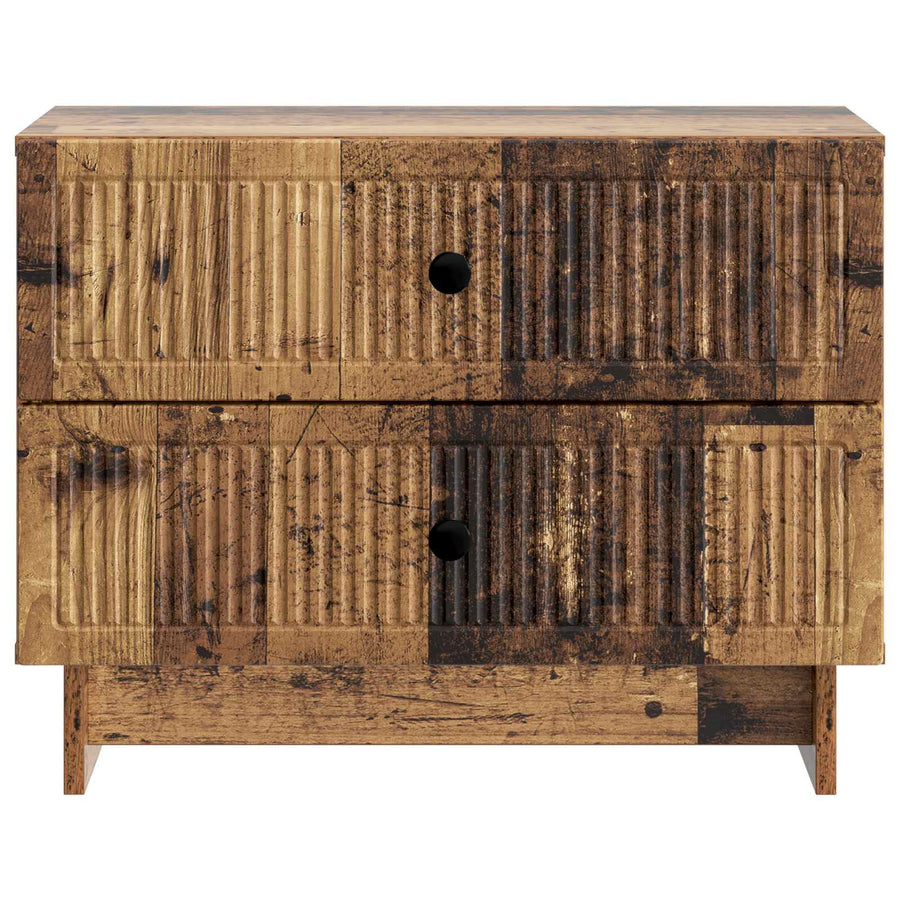 Nachtkastje met lade Oud hout 62 x 34,5 x 47,5 cm Bewerkt hout