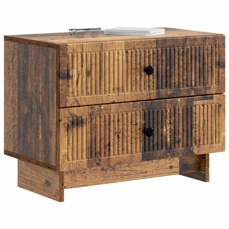 Nachtkastje met lade Oud hout 62 x 34,5 x 47,5 cm Bewerkt hout