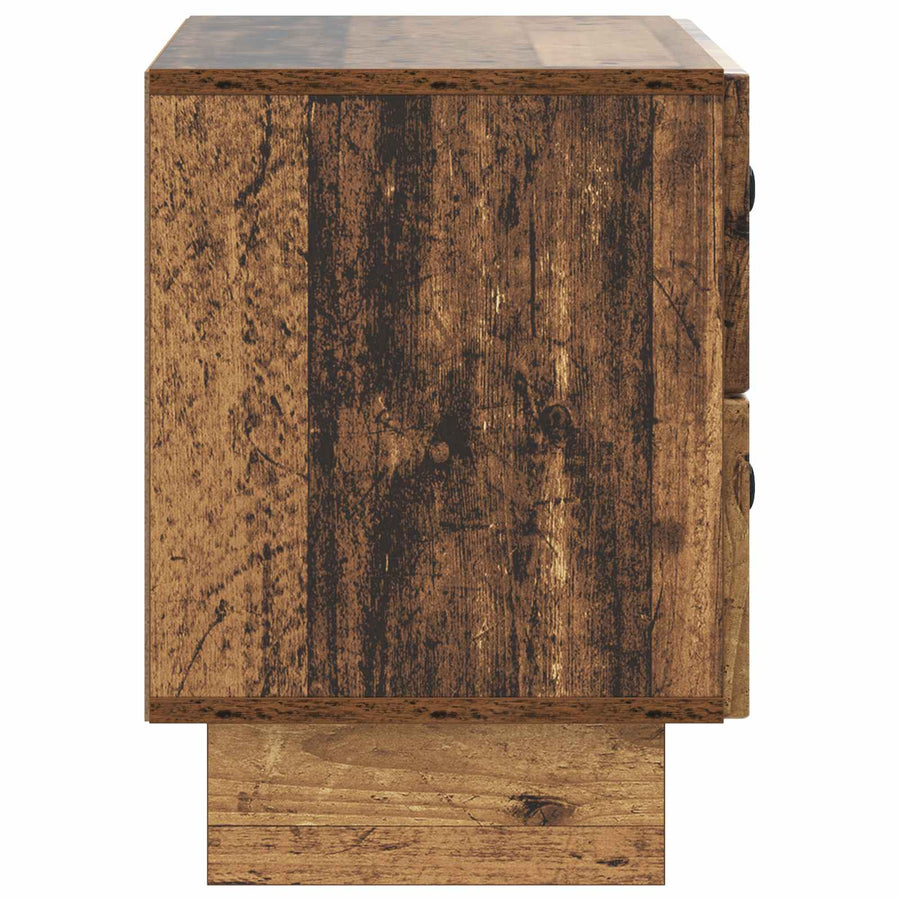 Nachtkastje met lade Oud hout 62 x 34,5 x 47,5 cm Bewerkt hout