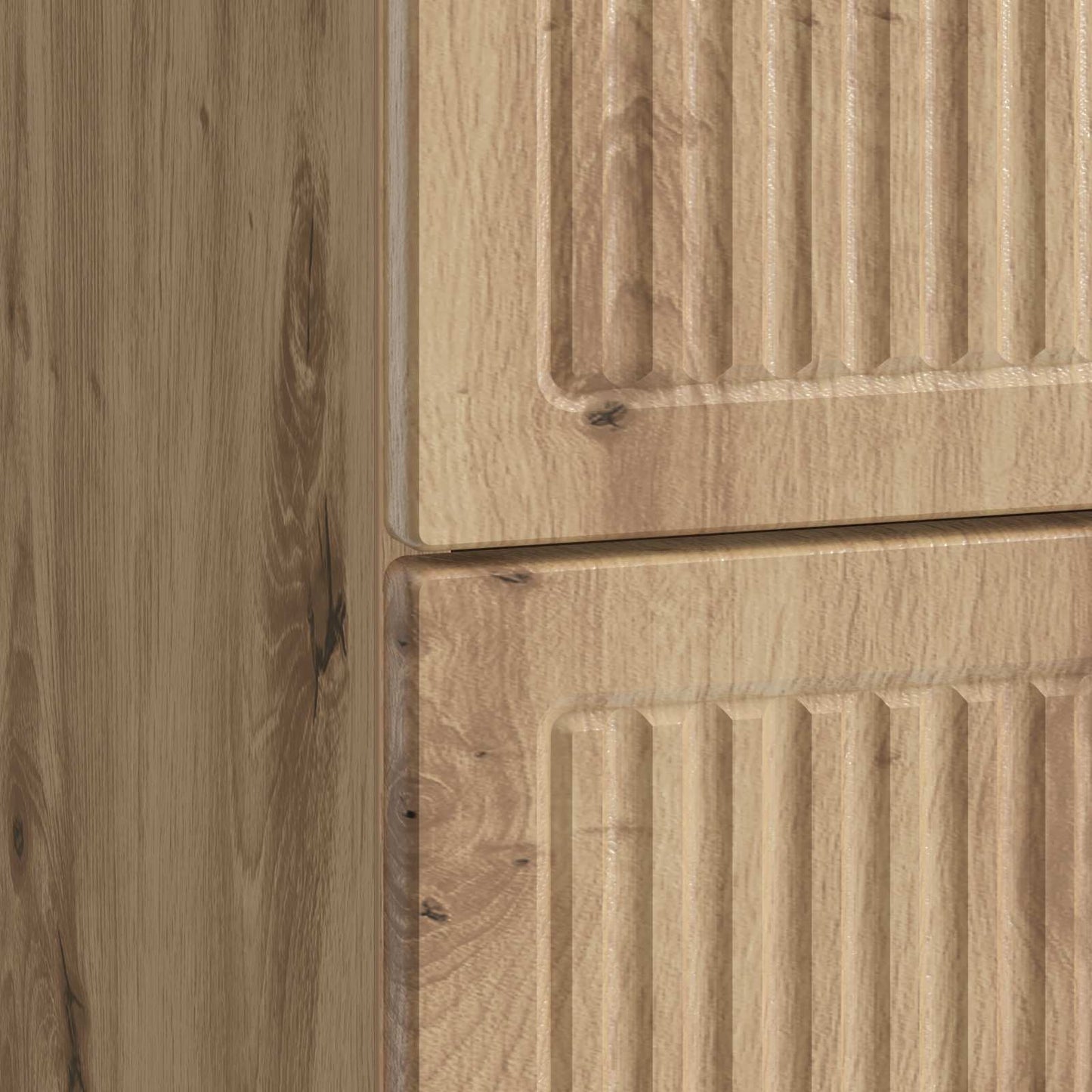 Nachtkastje Artisanaal eiken 62 x 34,5 x 47,5 cm Bewerkt hout