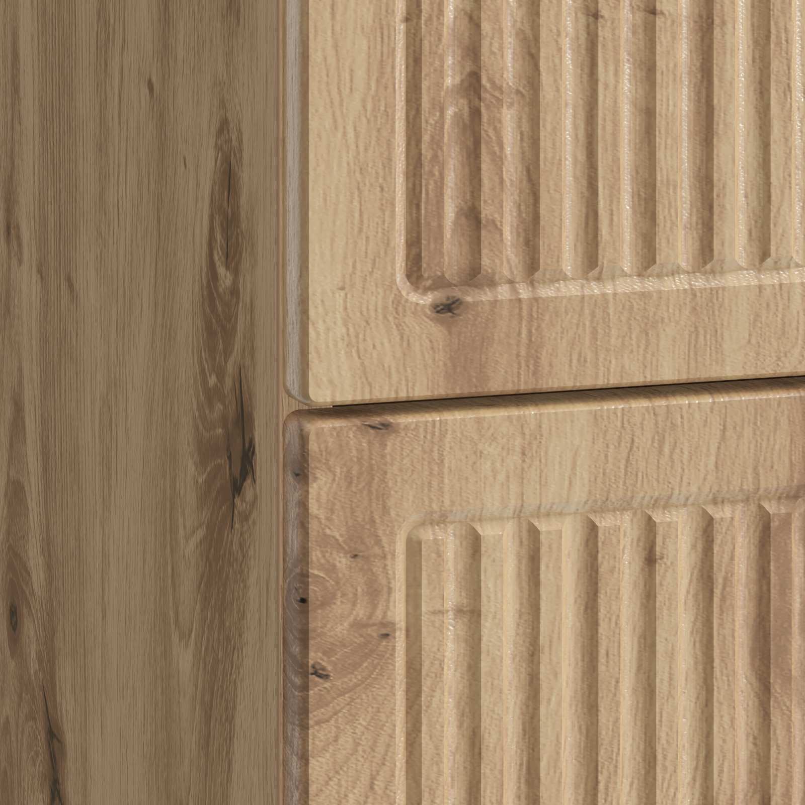 Nachtkastje Artisanaal eiken 62 x 34,5 x 47,5 cm Bewerkt hout