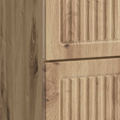 Nachtkastje Artisanaal eiken 62 x 34,5 x 47,5 cm Bewerkt hout