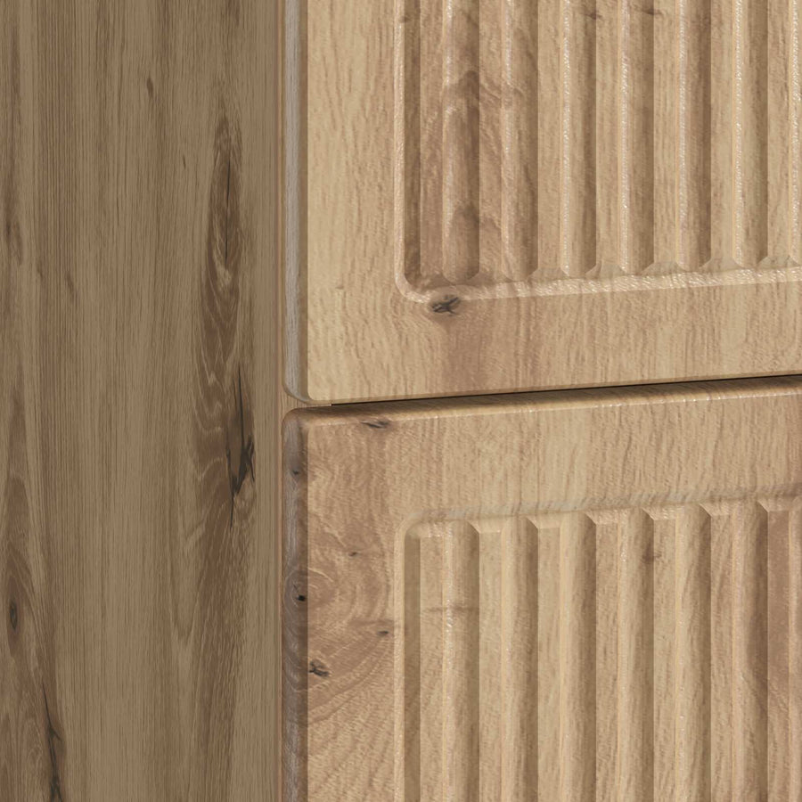 Nachtkastje Artisanaal eiken 62 x 34,5 x 47,5 cm Bewerkt hout