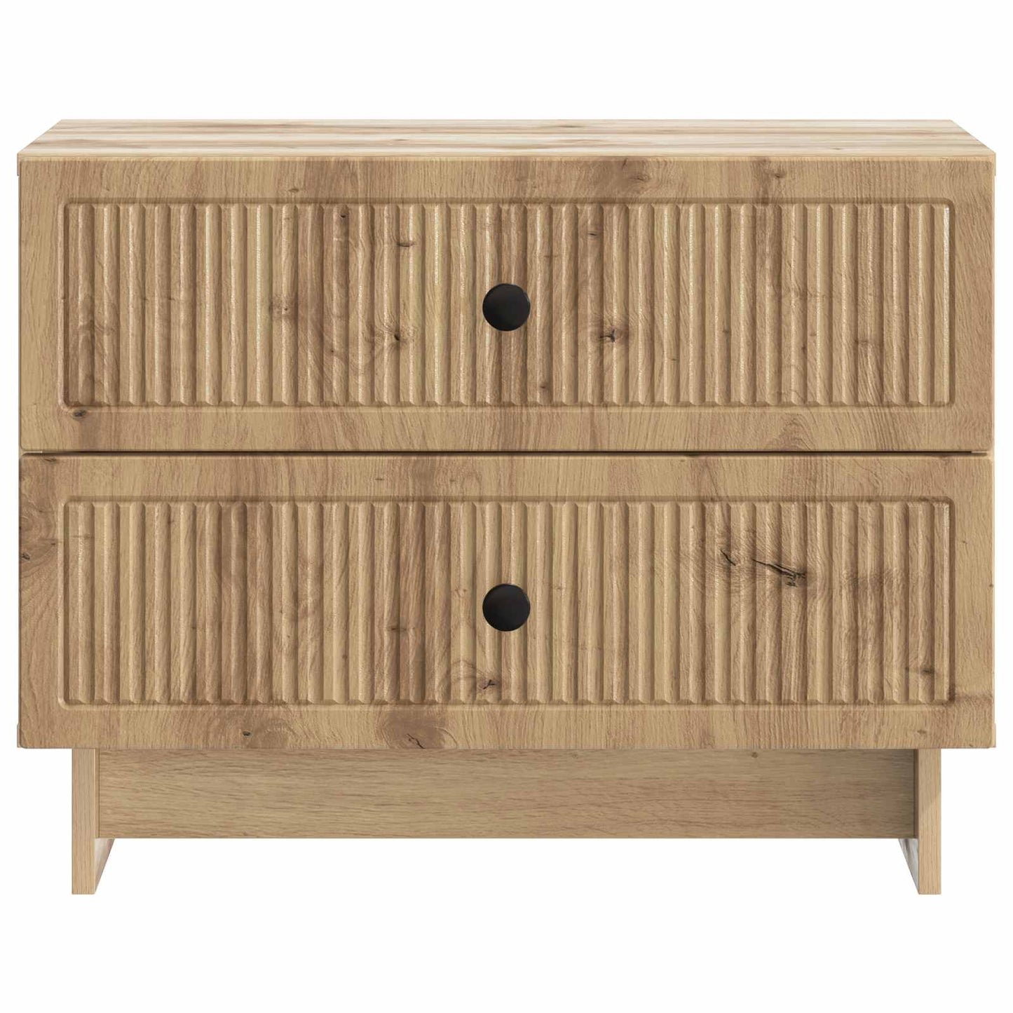 Nachtkastje Artisanaal eiken 62 x 34,5 x 47,5 cm Bewerkt hout