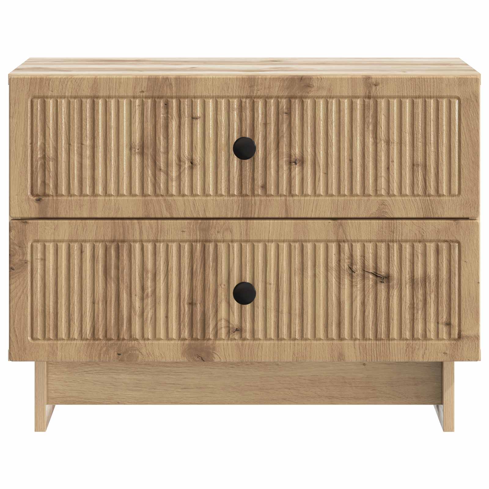 Nachtkastje Artisanaal eiken 62 x 34,5 x 47,5 cm Bewerkt hout