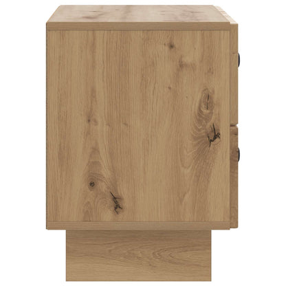 Nachtkastje Artisanaal eiken 62 x 34,5 x 47,5 cm Bewerkt hout