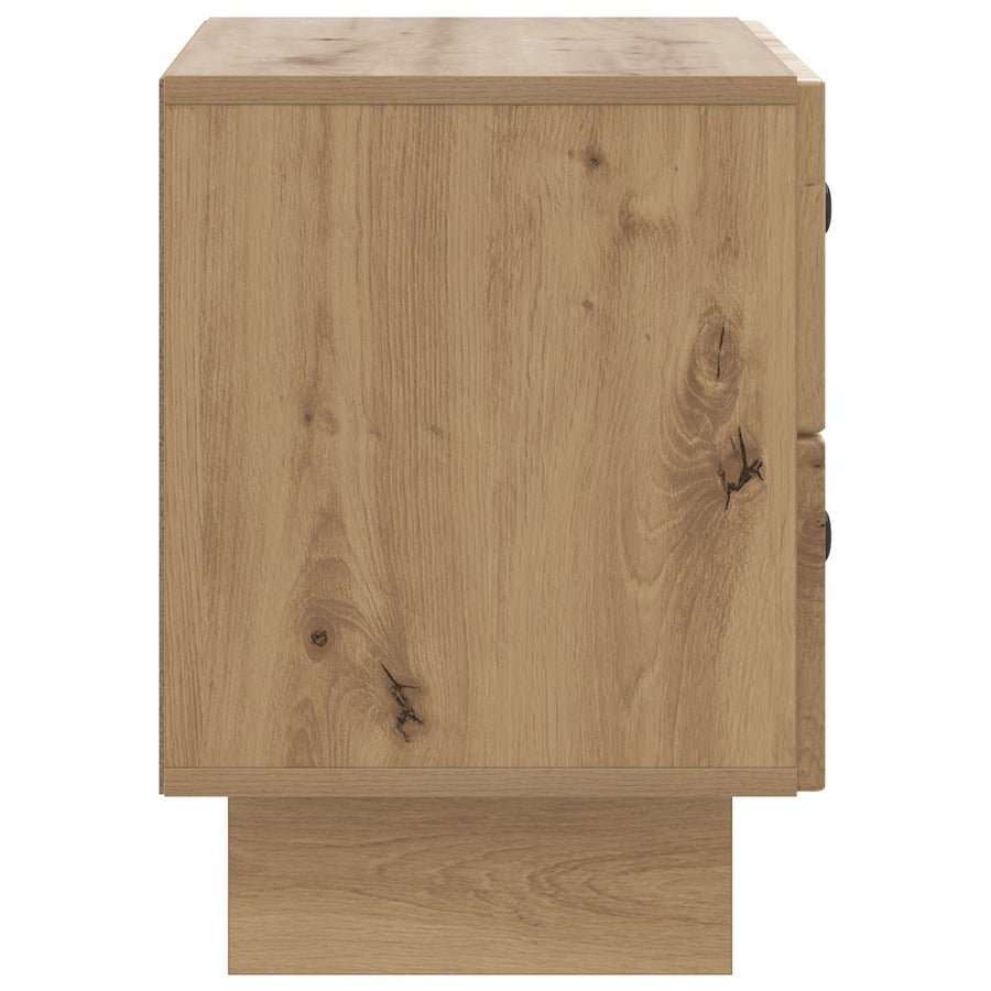 Nachtkastje Artisanaal eiken 62 x 34,5 x 47,5 cm Bewerkt hout